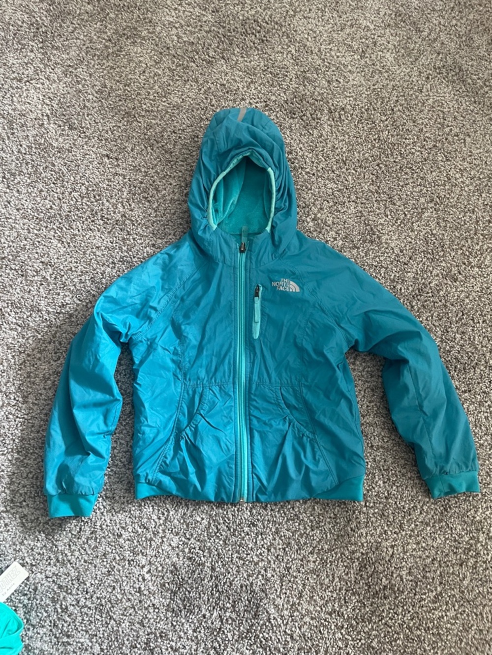 The North Face Teal Lightweight Hooded Jacket
